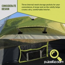 WEANAS 1-2 Backpacking Tent Double Layer Large Space for Outdoor Camping LimeGreen